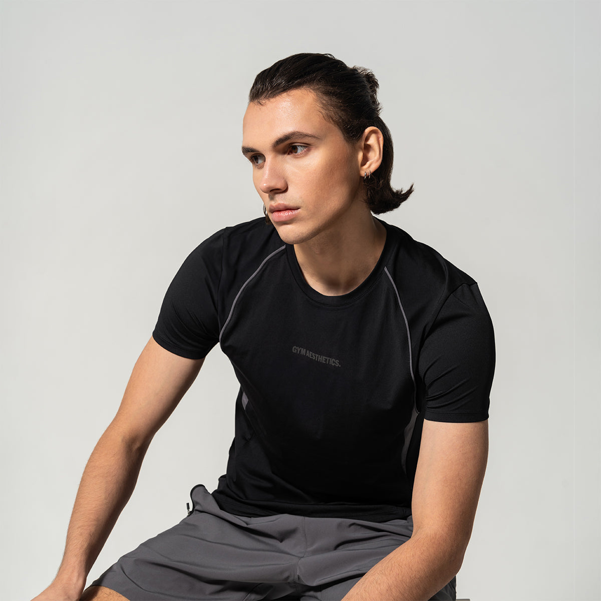 Image of Activewear Performance T Shirt breathable mesh blocking for Men